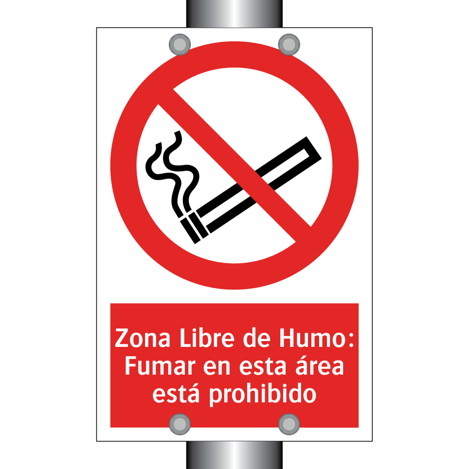 Zona Libre de Humo: Fumar en esta área está prohibido