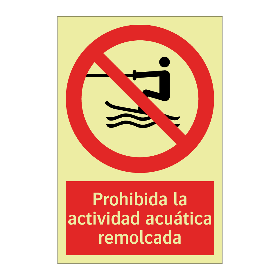 Prohibida la actividad acuática remolcada