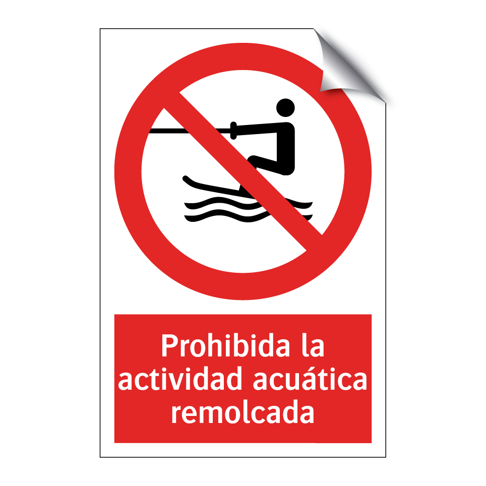 Prohibida la actividad acuática remolcada