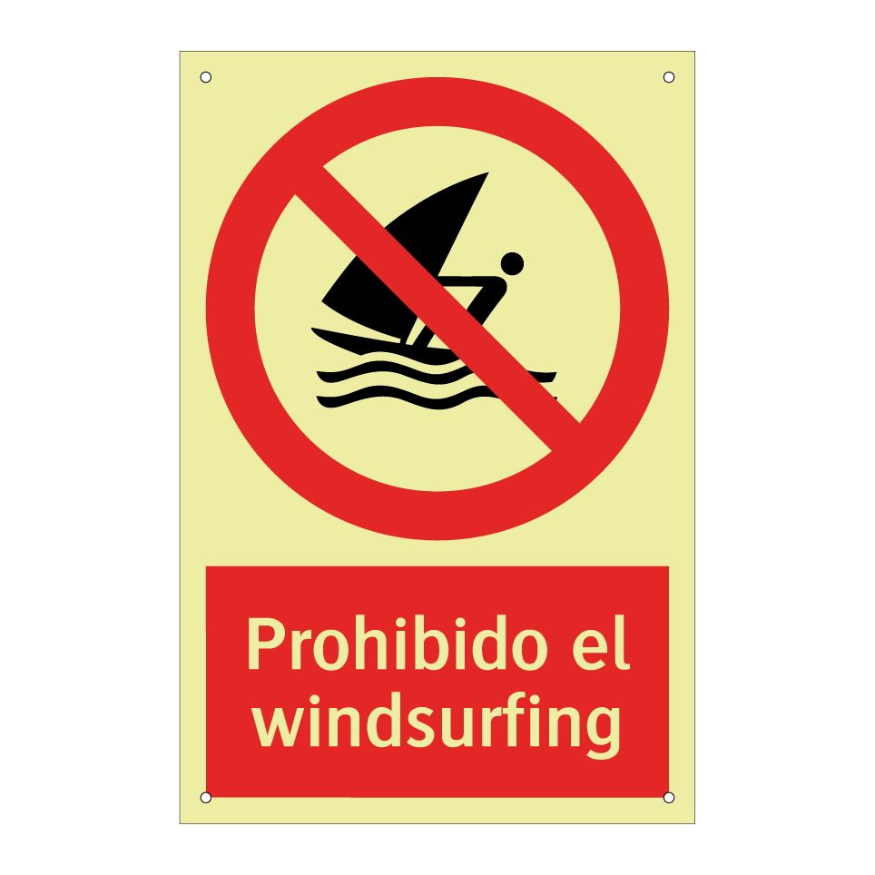 Prohibido el windsurfing