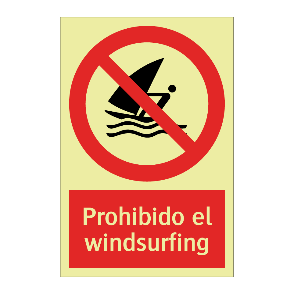 Prohibido el windsurfing