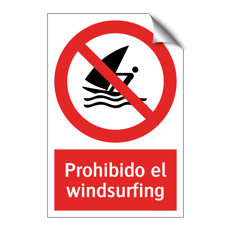 Prohibido el windsurfing