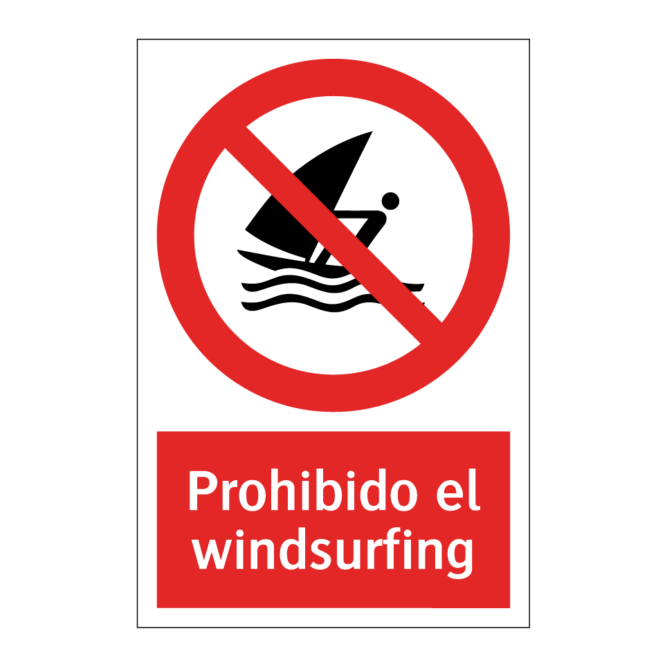 Prohibido el windsurfing