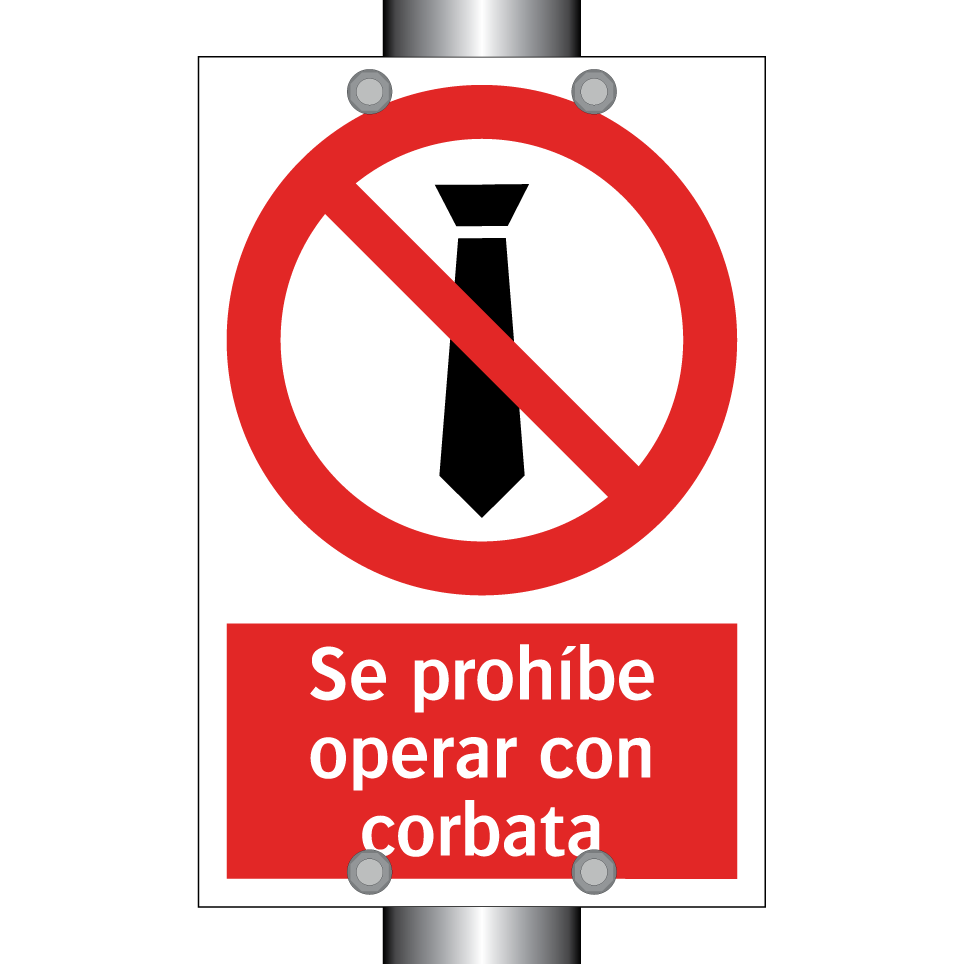 Se prohíbe operar con corbata