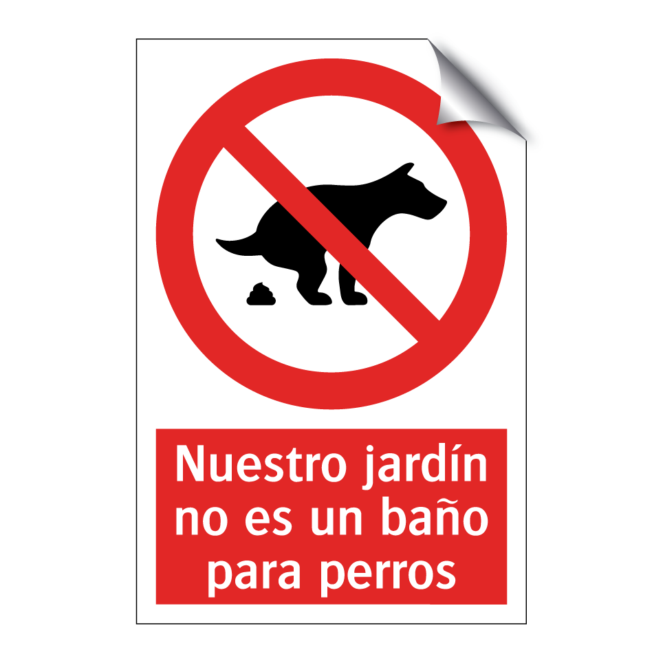 Nuestro jardín no es un baño para perros