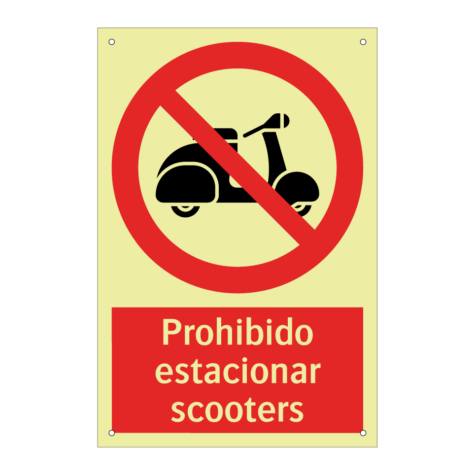 Prohibido estacionar scooters