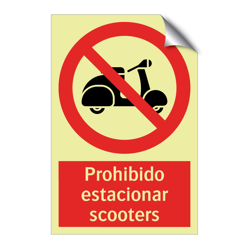 Prohibido estacionar scooters