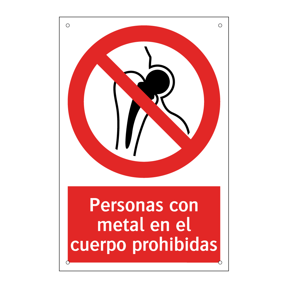 Personas con metal en el cuerpo prohibidas