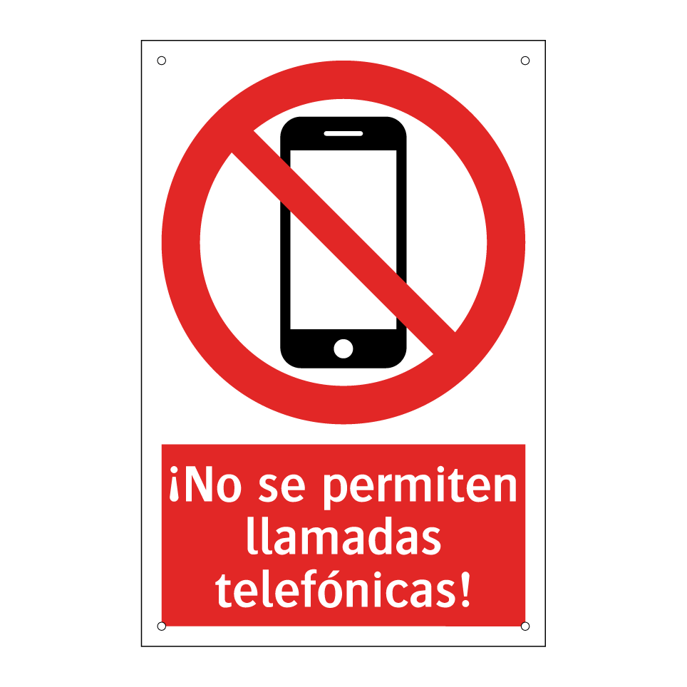 ¡No se permiten llamadas telefónicas!