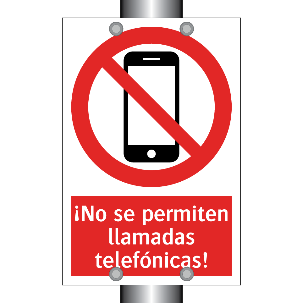 ¡No se permiten llamadas telefónicas!