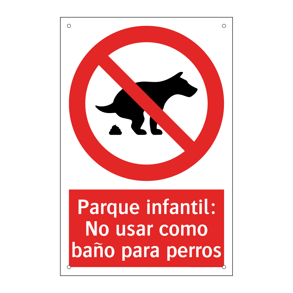 Parque infantil: No usar como baño para perros