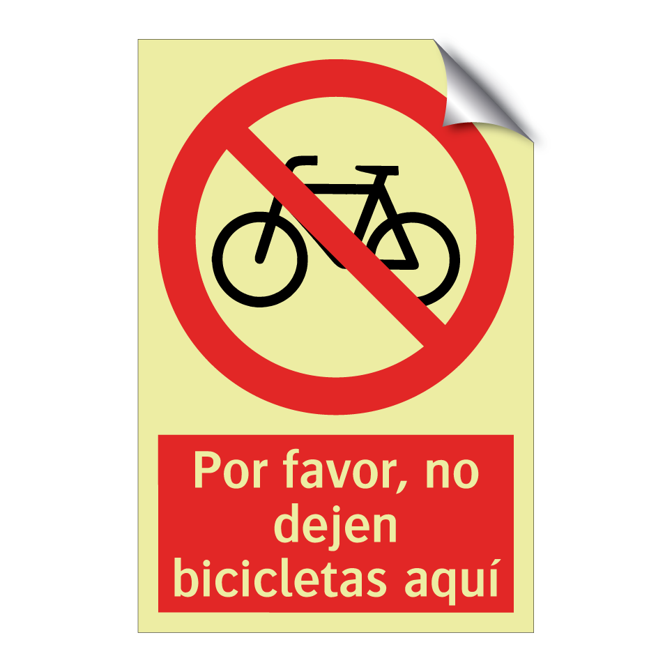 Por favor, no dejen bicicletas aquí