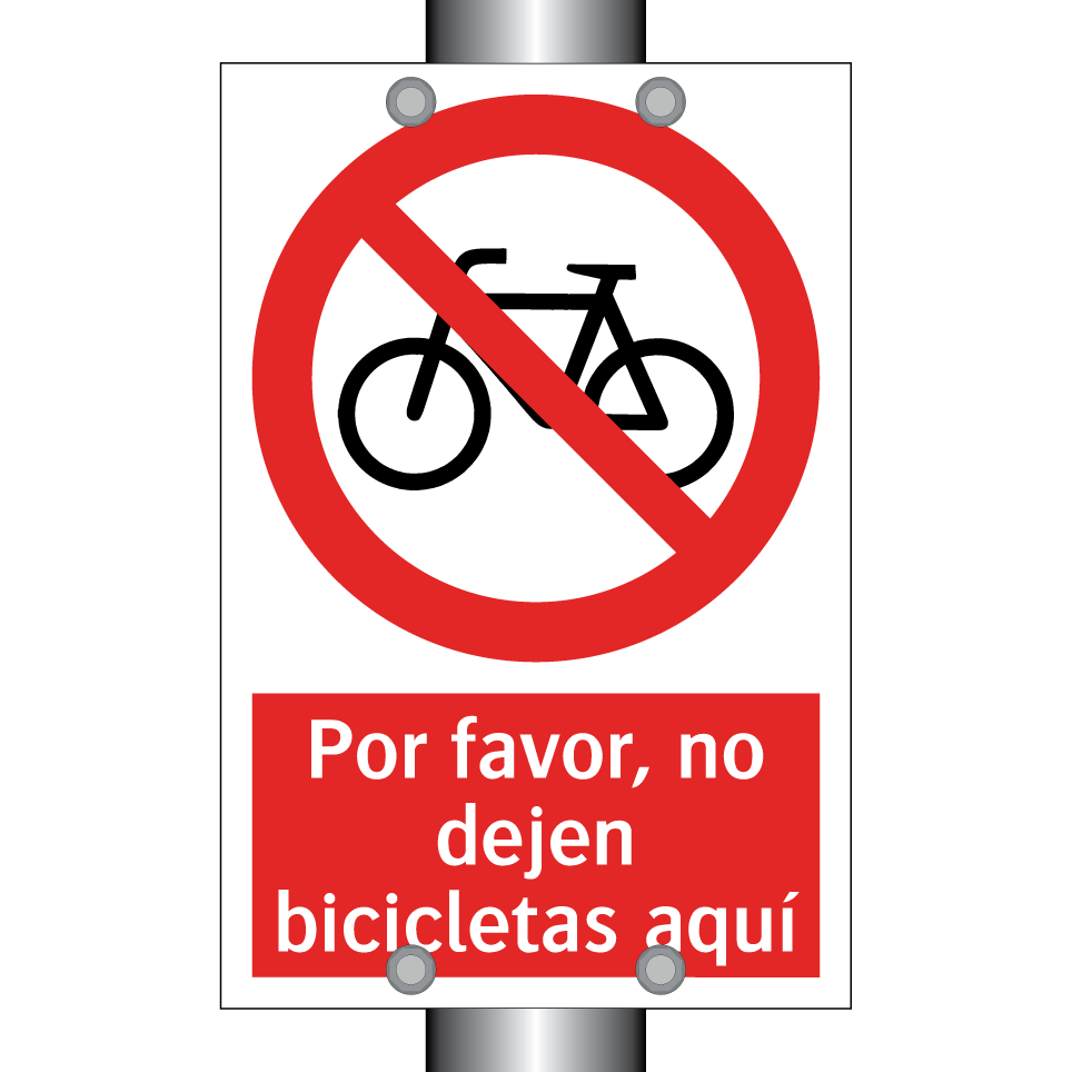 Por favor, no dejen bicicletas aquí