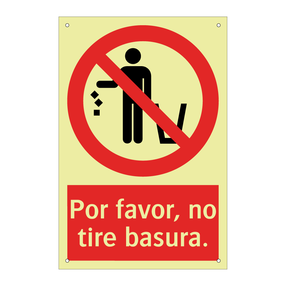 Por favor, no tire basura.