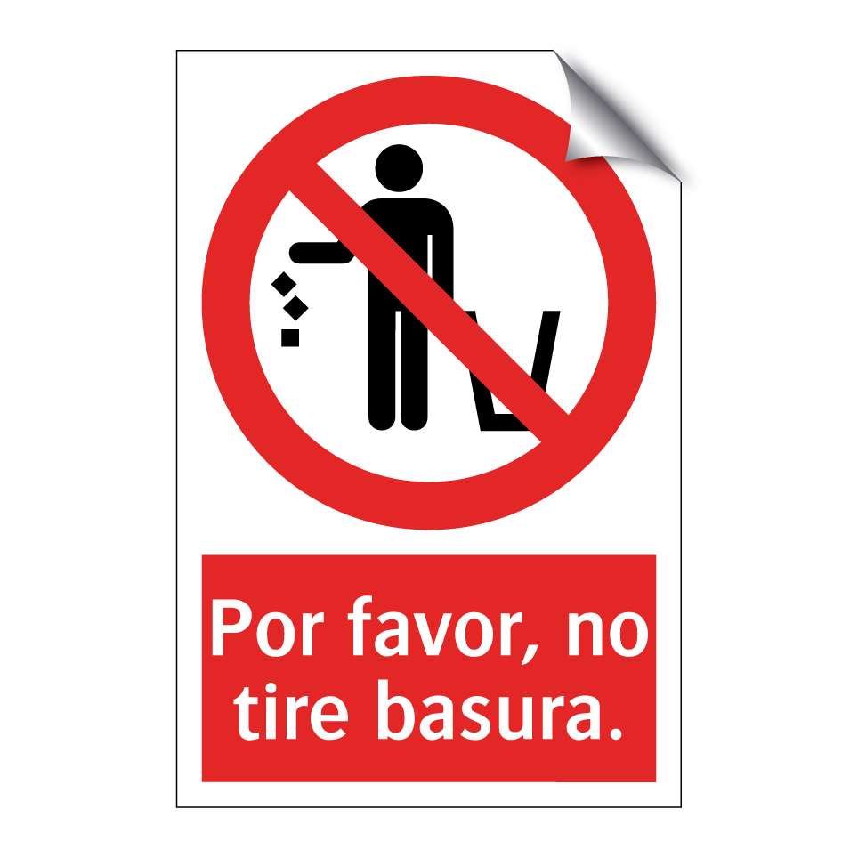 Por favor, no tire basura.