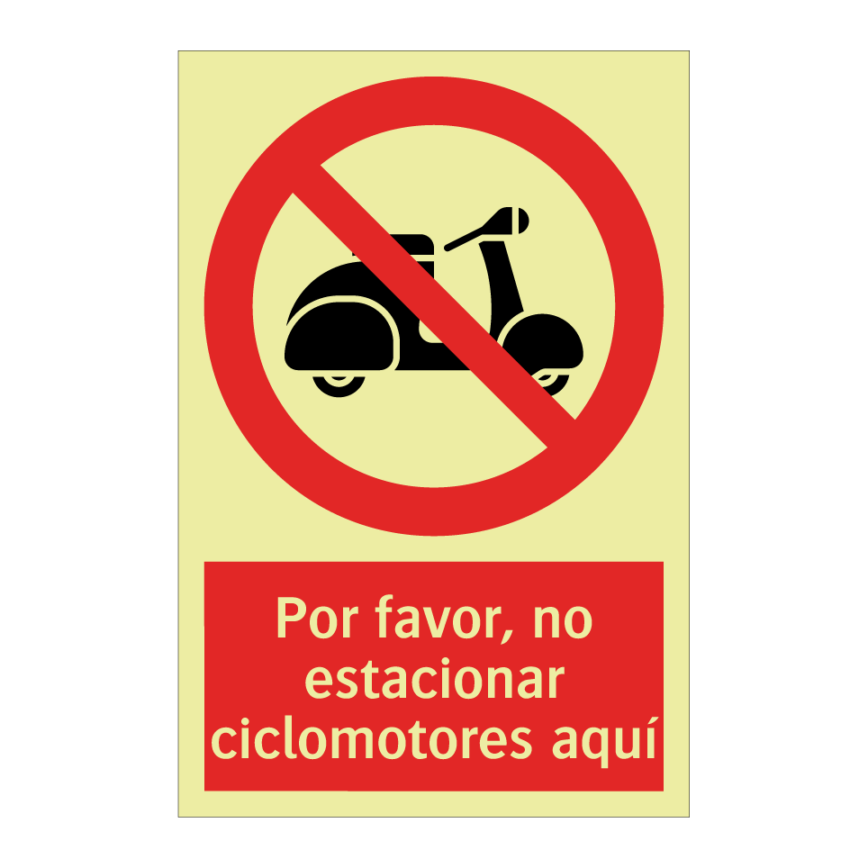Por favor, no estacionar ciclomotores aquí