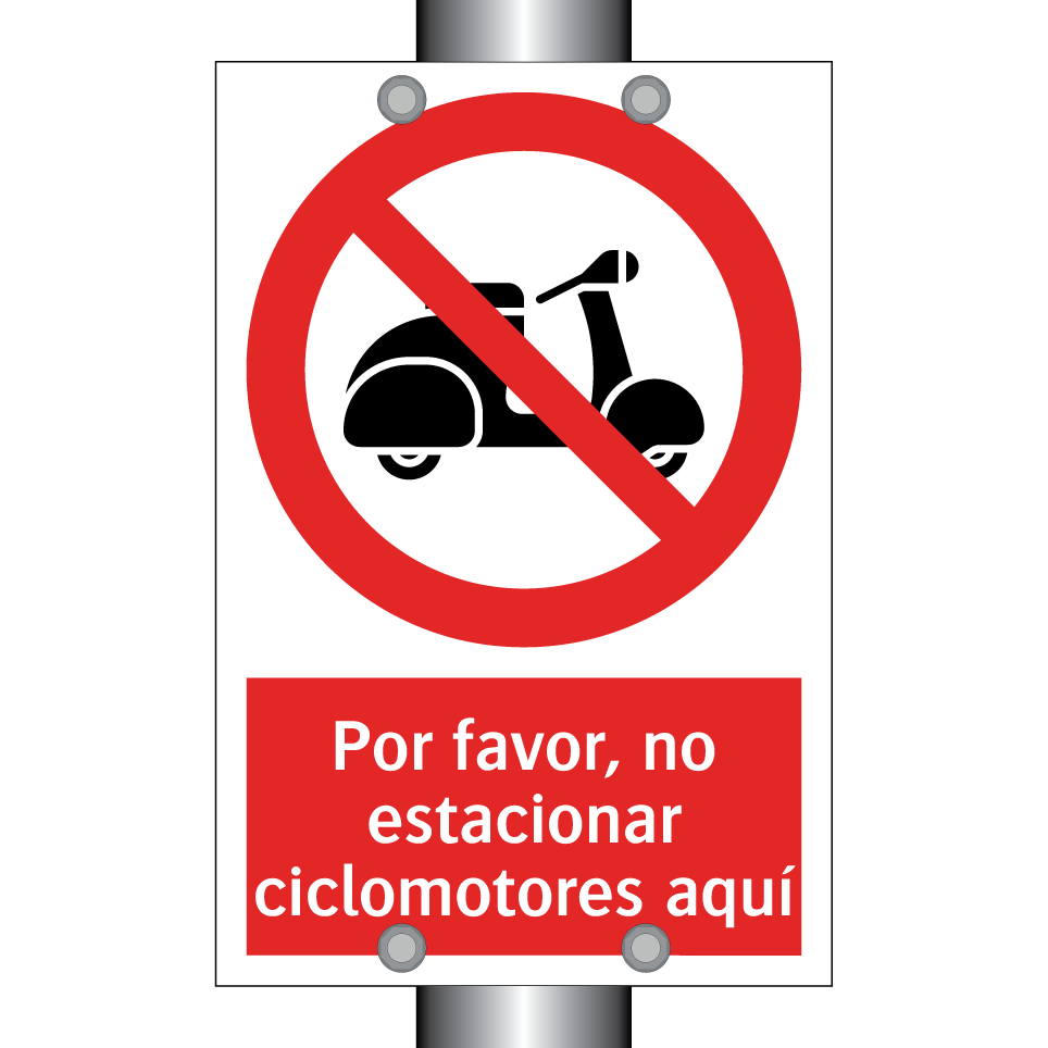 Por favor, no estacionar ciclomotores aquí