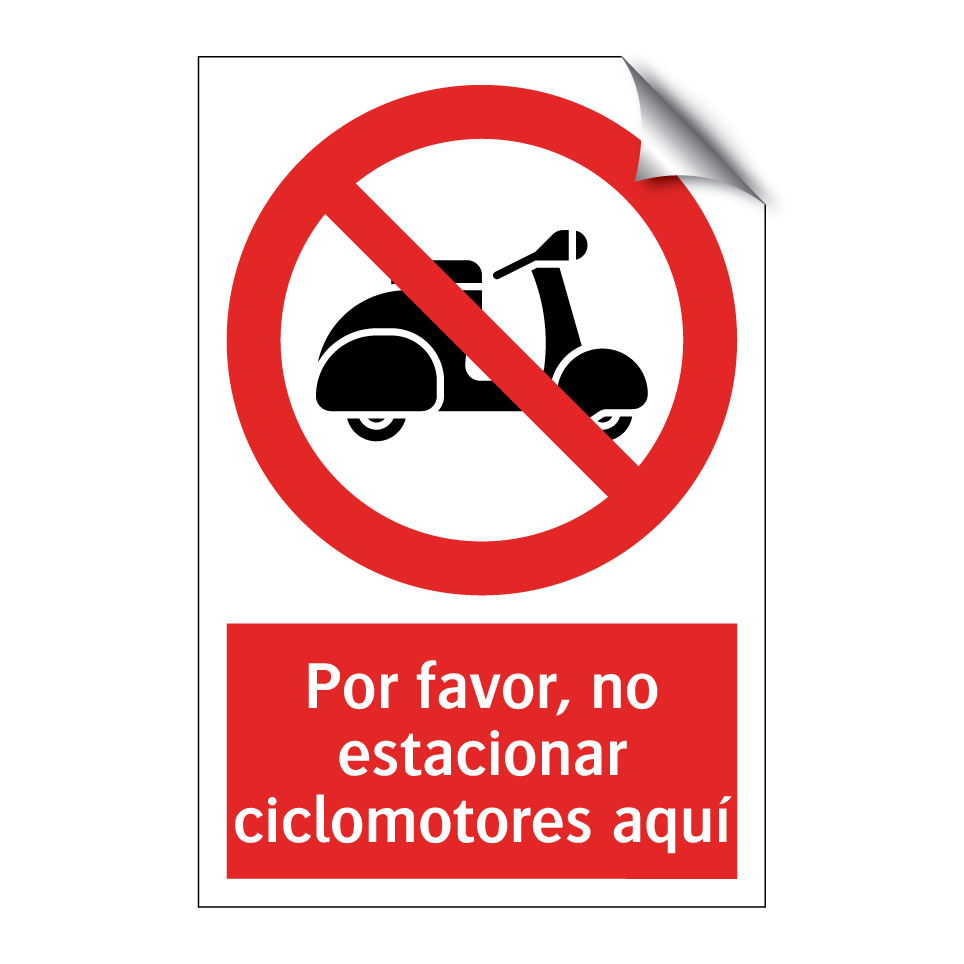 Por favor, no estacionar ciclomotores aquí