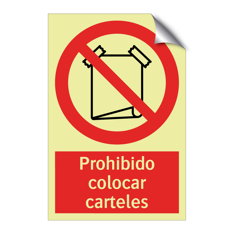 Prohibido colocar carteles