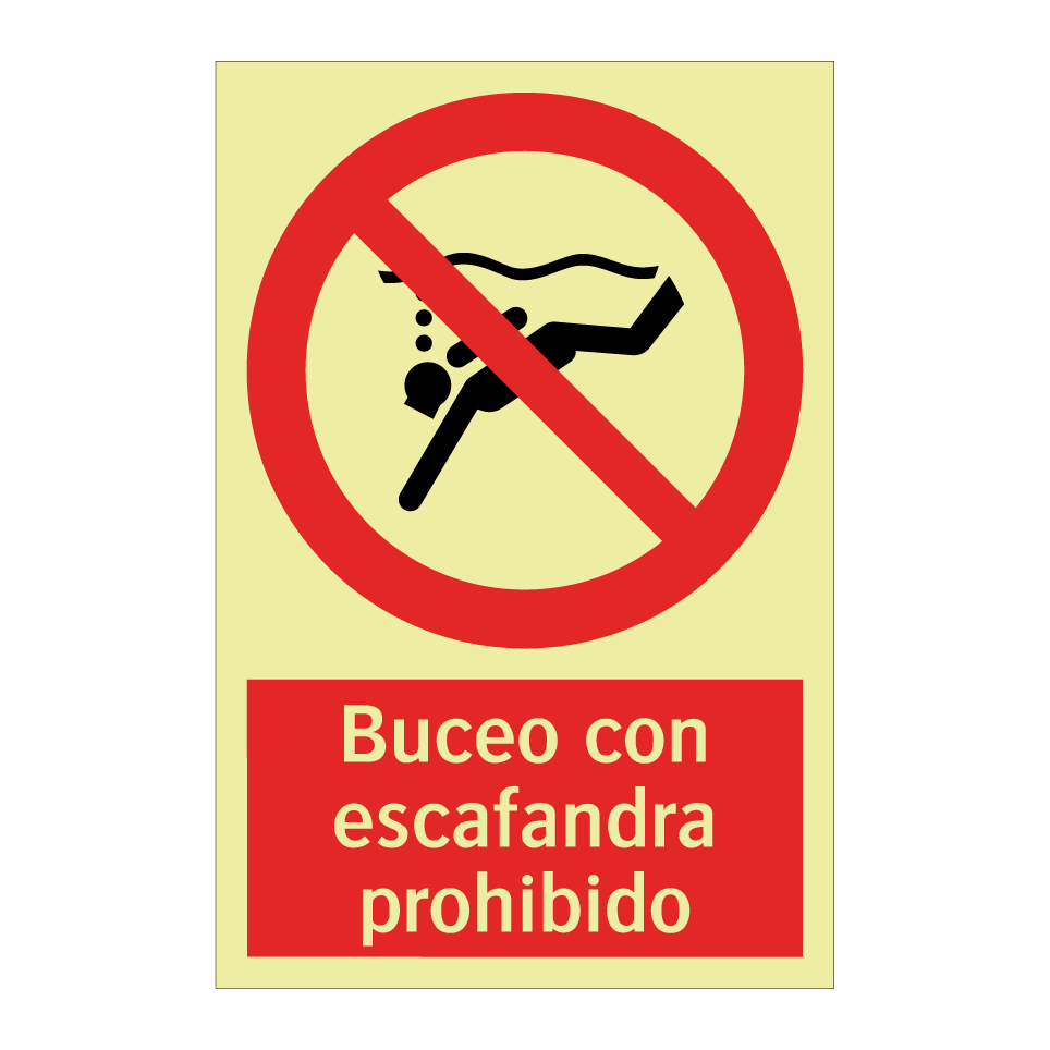 Buceo con escafandra prohibido