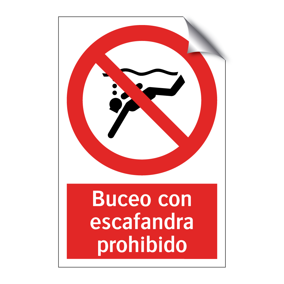 Buceo con escafandra prohibido