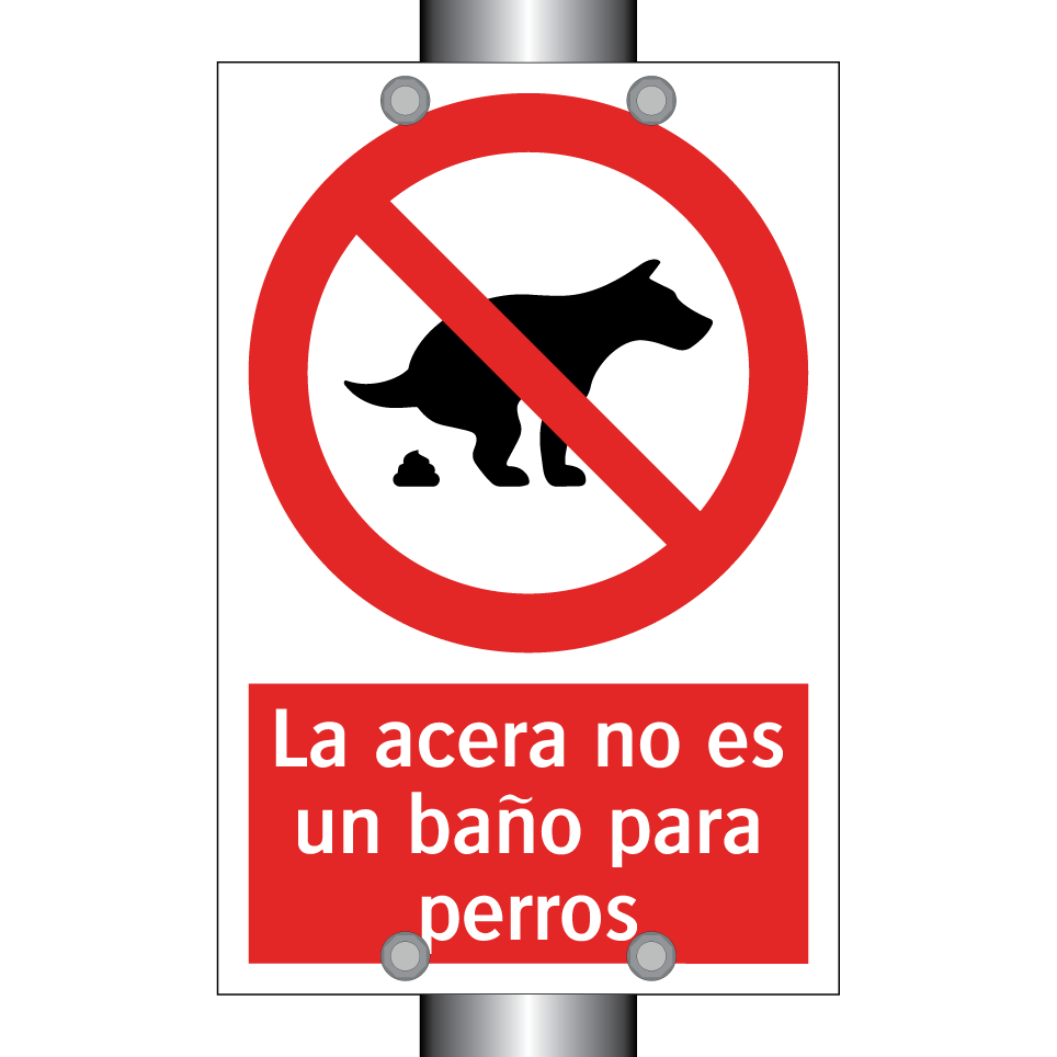 La acera no es un baño para perros