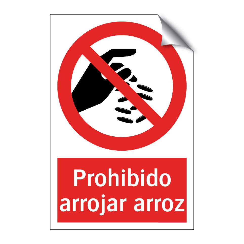 Prohibido arrojar arroz
