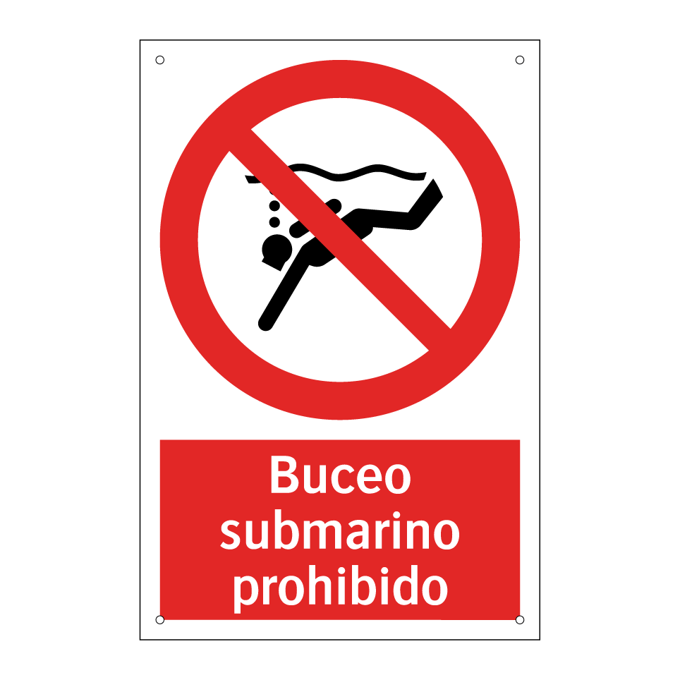 Buceo submarino prohibido