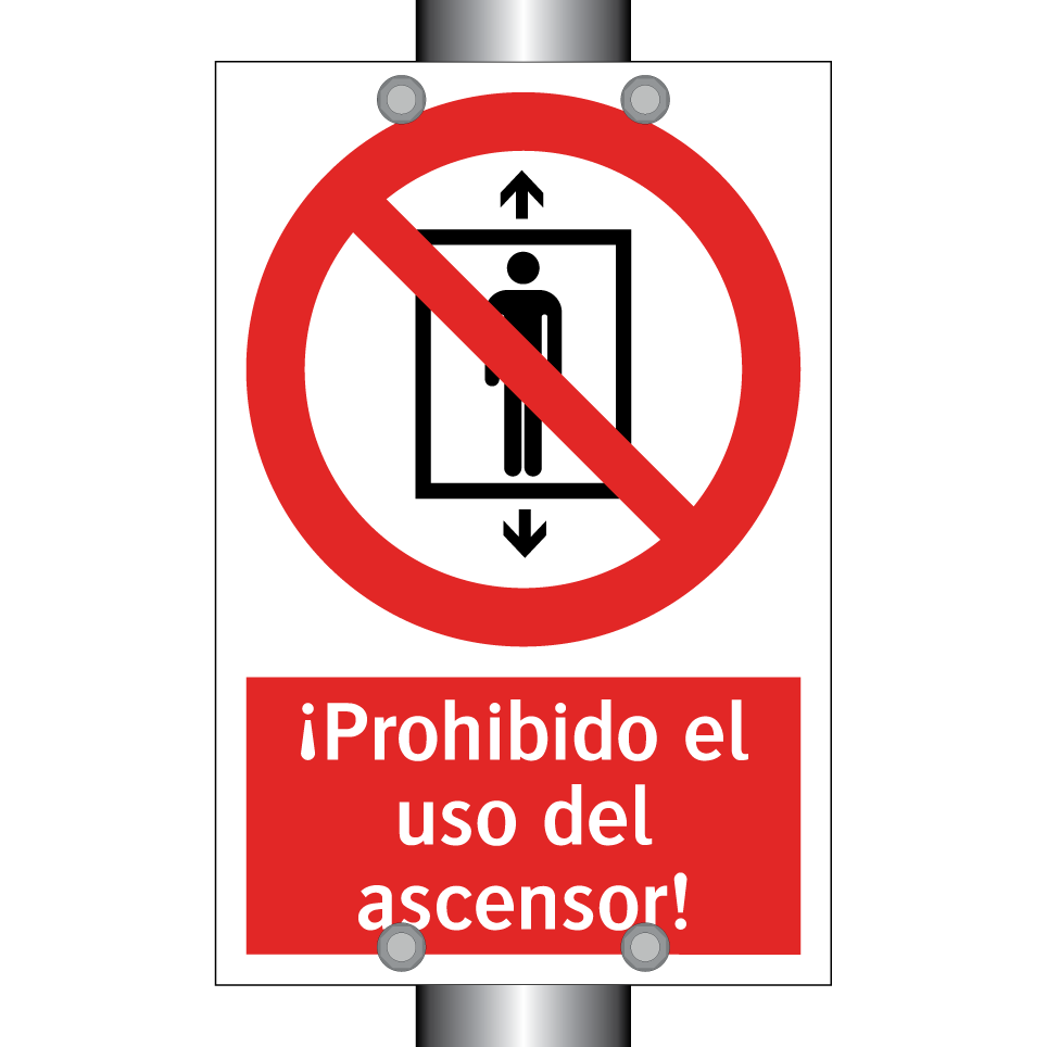 ¡Prohibido el uso del ascensor!