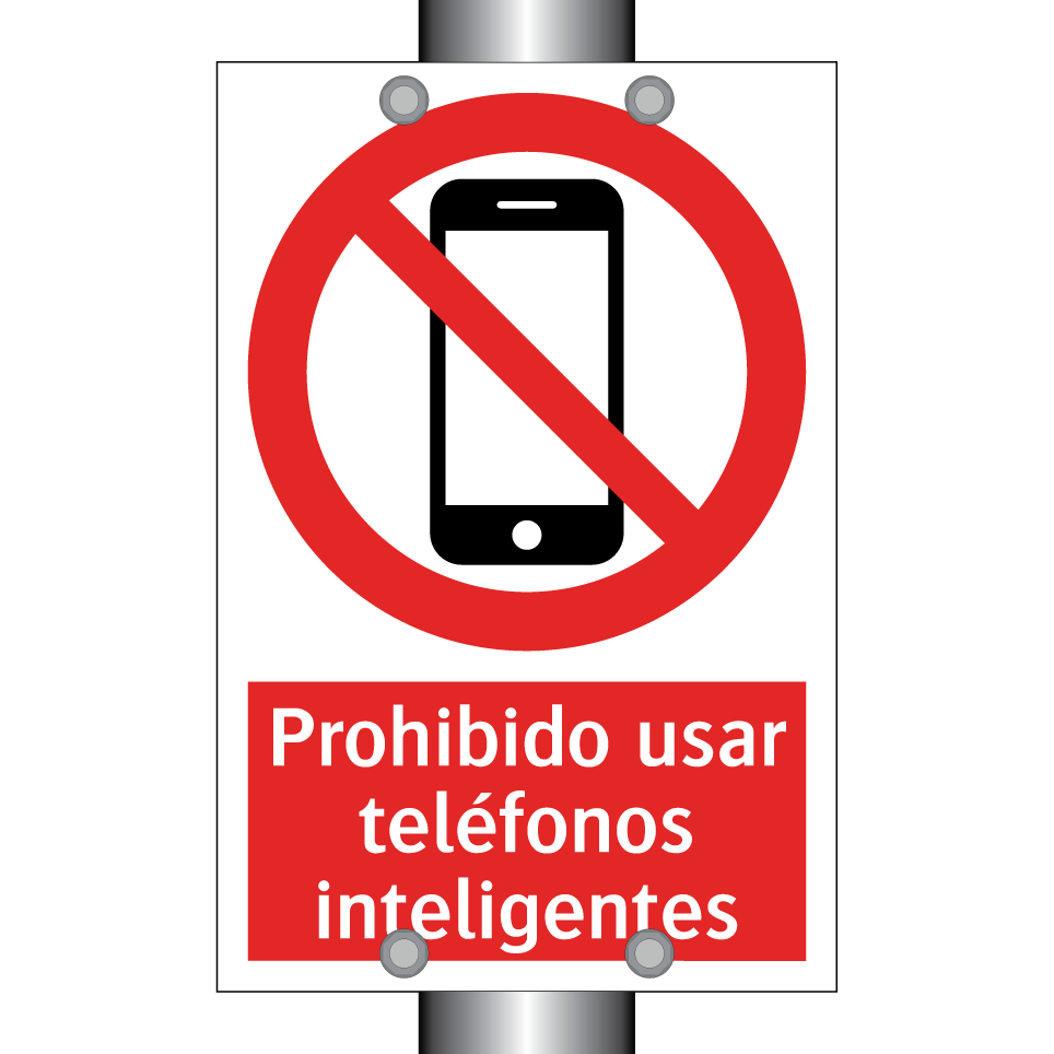 Prohibido usar teléfonos inteligentes
