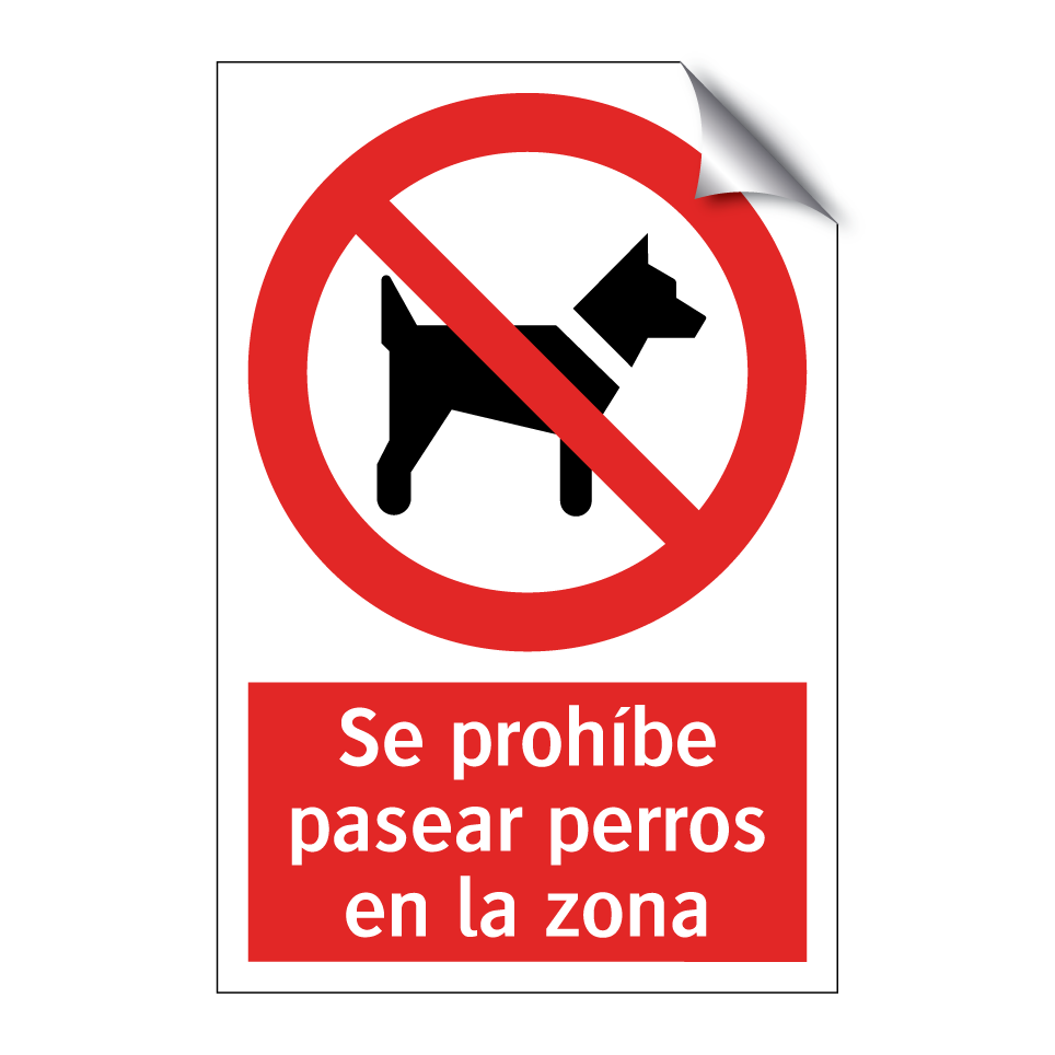 Se prohíbe pasear perros en la zona