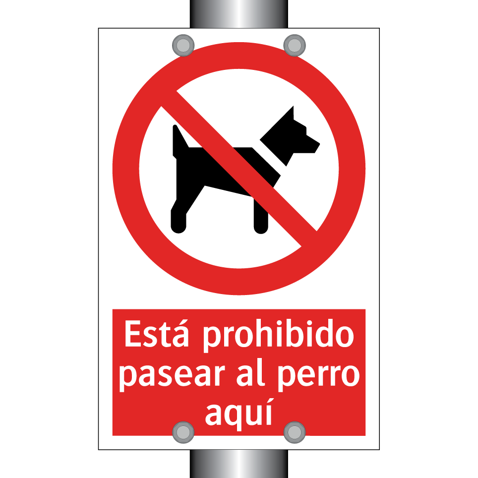 Está prohibido pasear al perro aquí