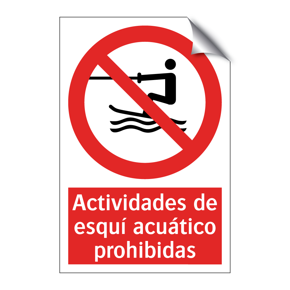 Actividades de esquí acuático prohibidas