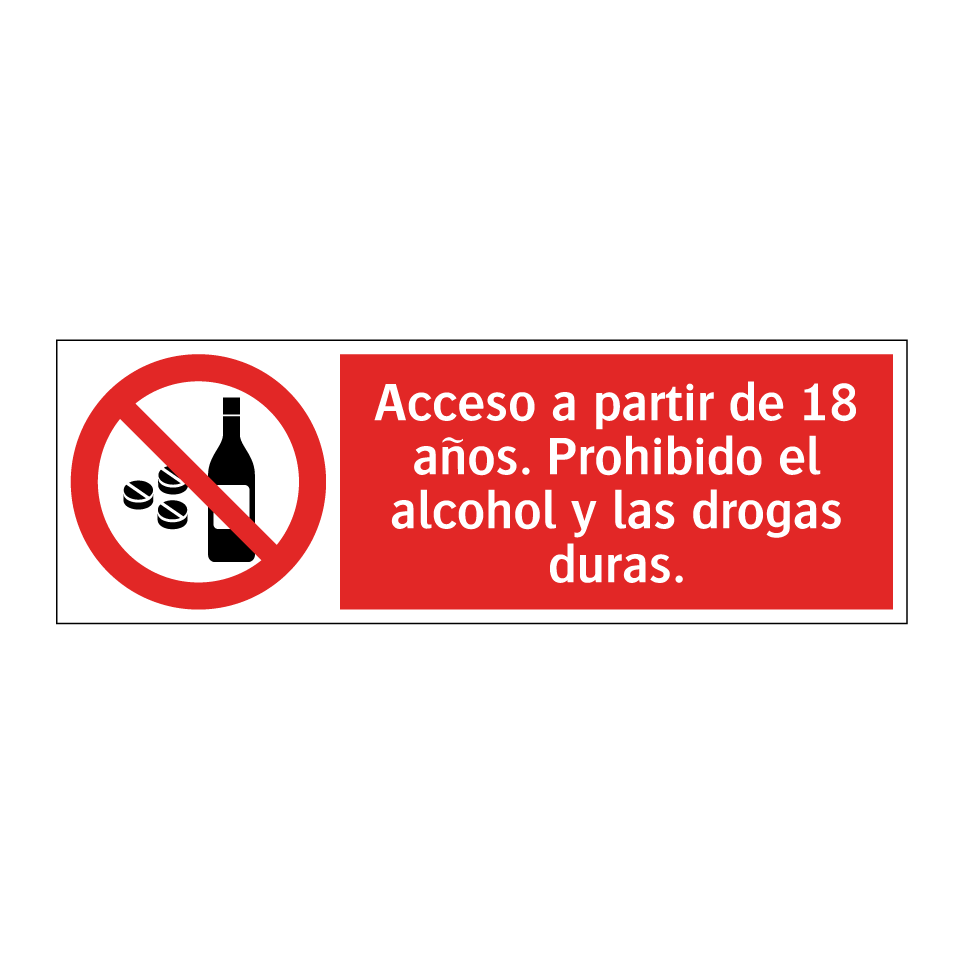 Acceso a partir de 18 años. Prohibido el alcohol y las drogas duras.