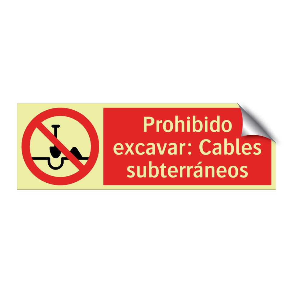 Prohibido excavar: Cables subterráneos