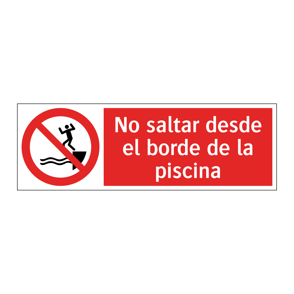 No saltar desde el borde de la piscina