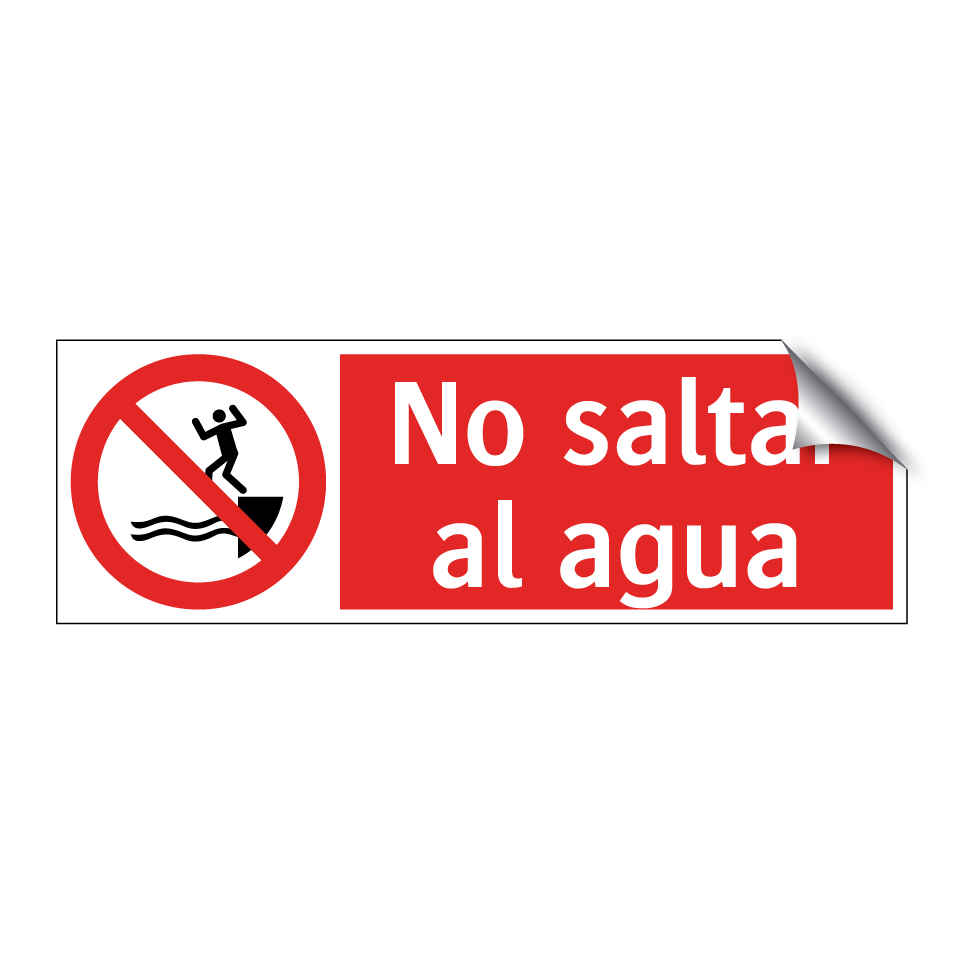 No saltar al agua