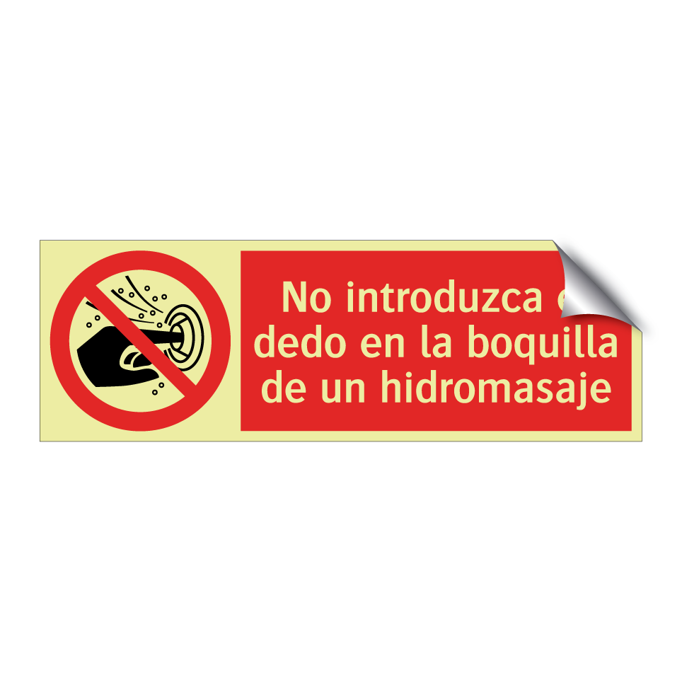 No introduzca el dedo en la boquilla de un hidromasaje