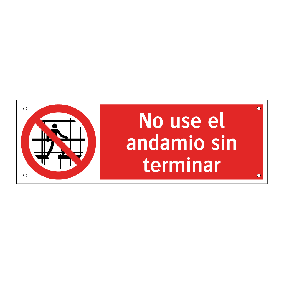 No use el andamio sin terminar
