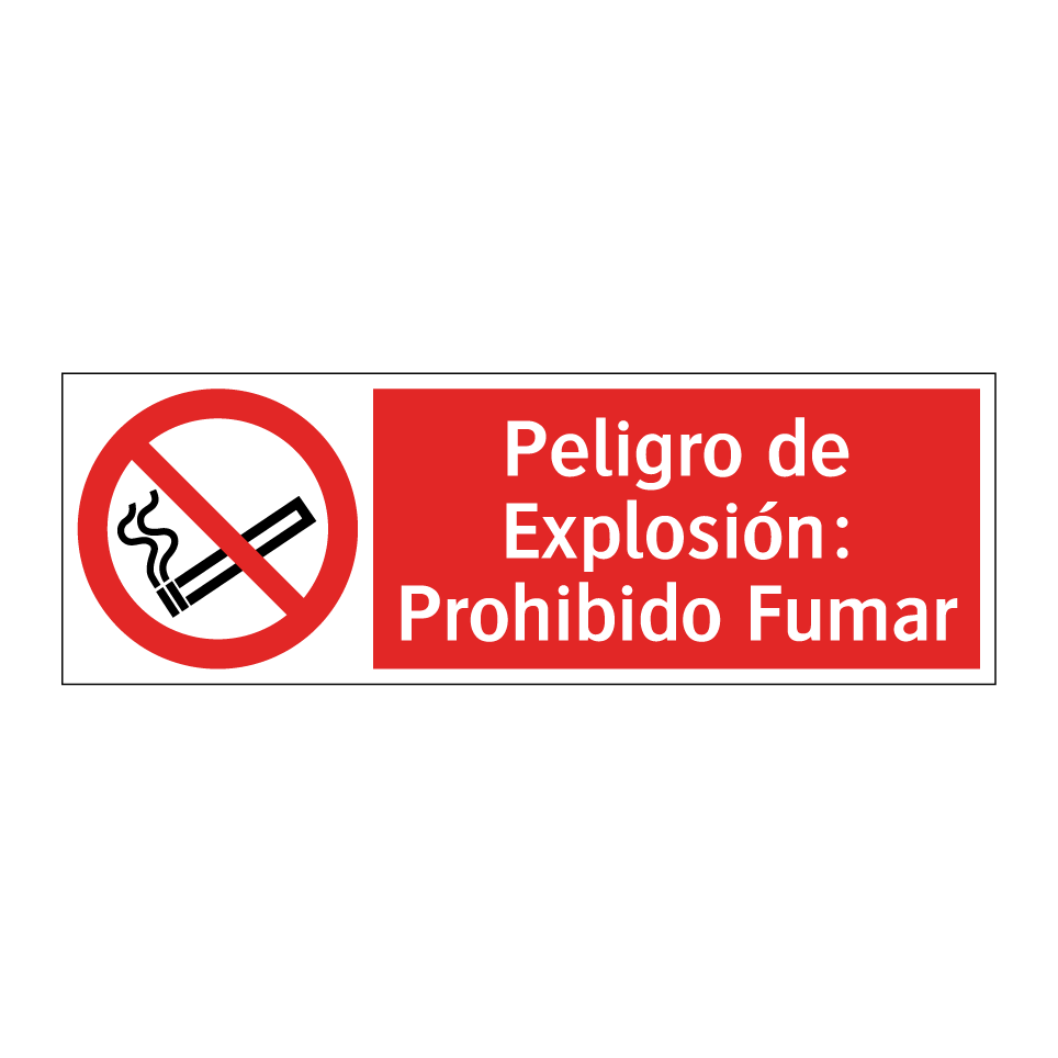 Peligro de Explosión: Prohibido Fumar