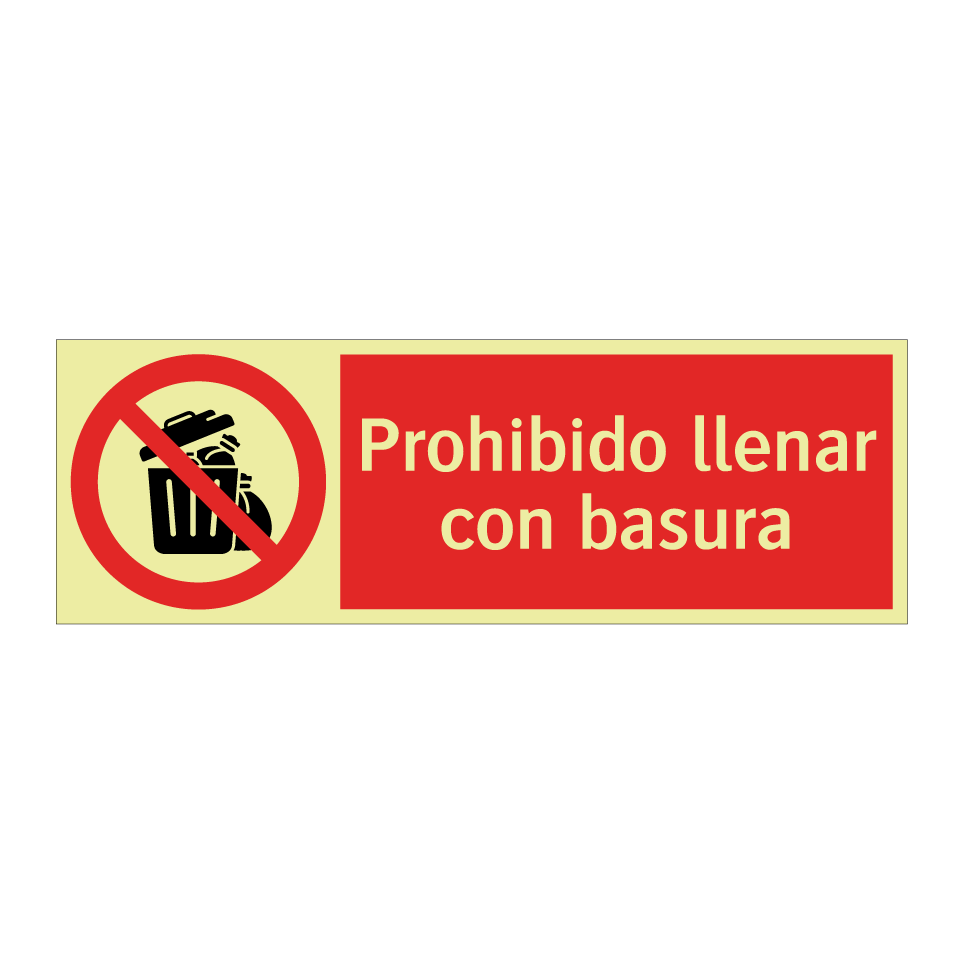 Prohibido llenar con basura