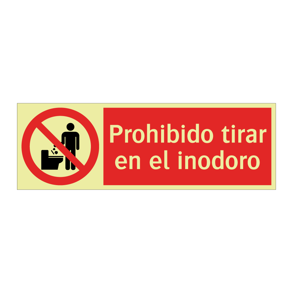 Prohibido tirar en el inodoro