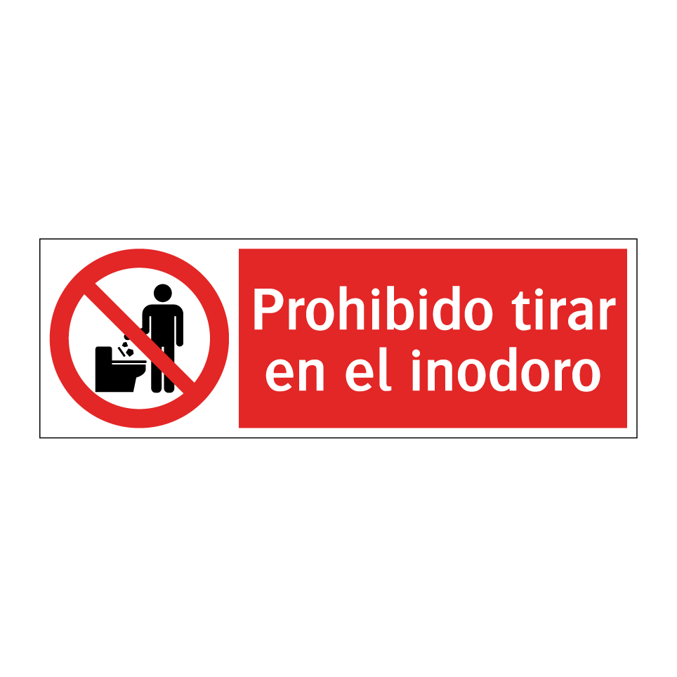 Prohibido tirar en el inodoro