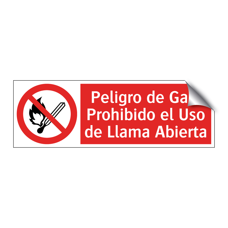 Peligro de Gas: Prohibido el Uso de Llama Abierta
