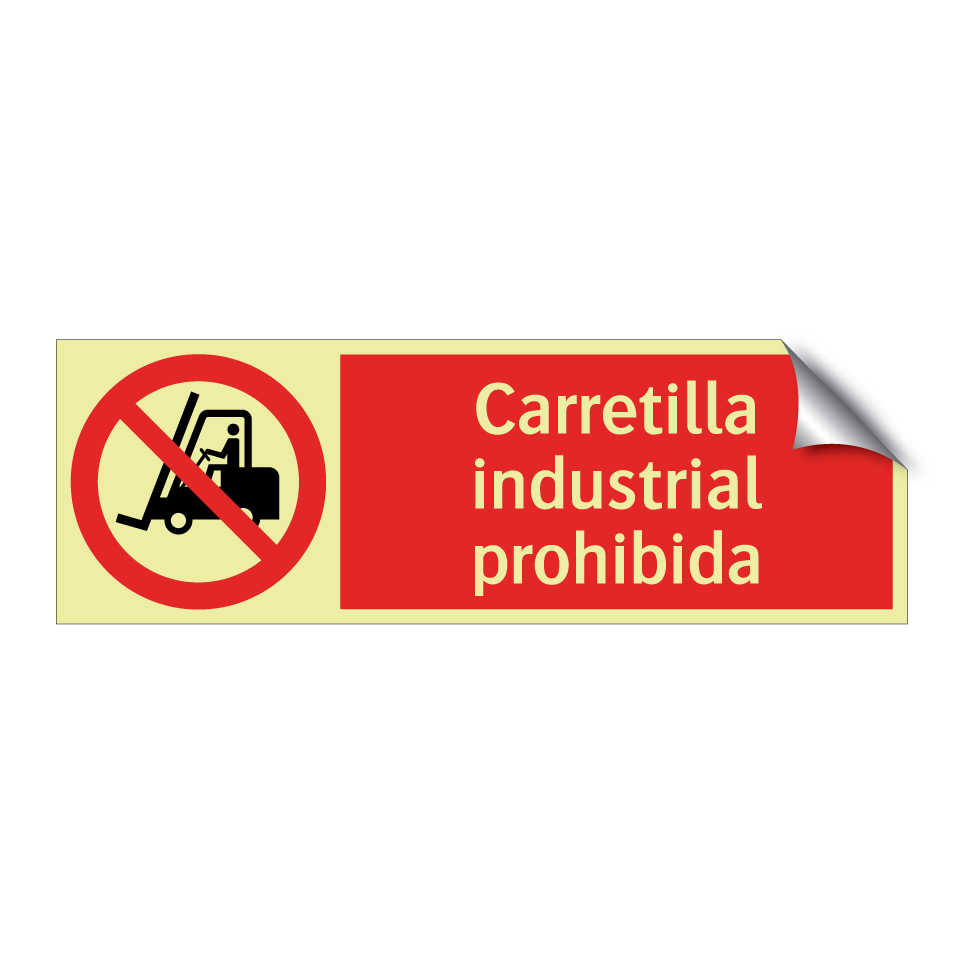 Carretilla industrial prohibida