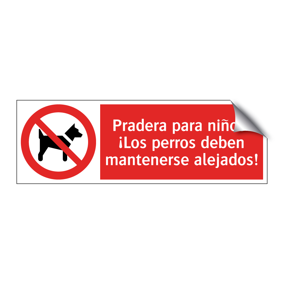 Pradera para niños: ¡Los perros deben mantenerse alejados!