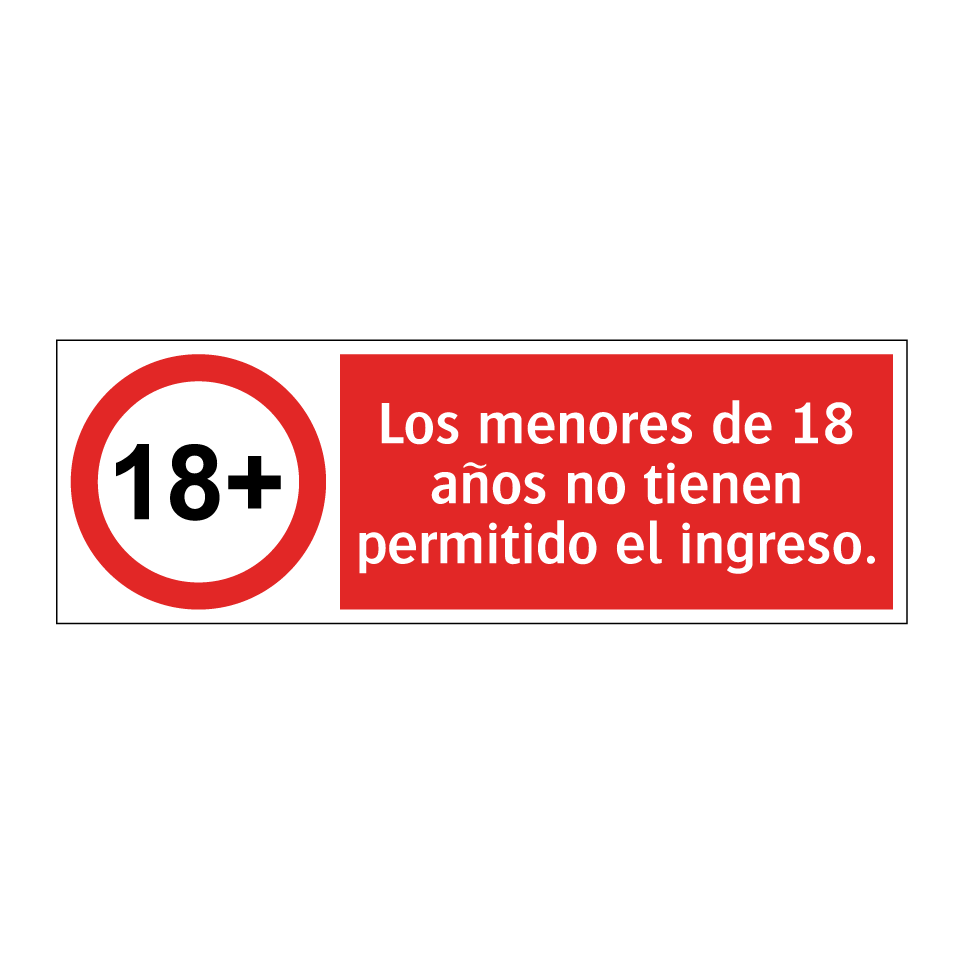 Los menores de 18 años no tienen permitido el ingreso.