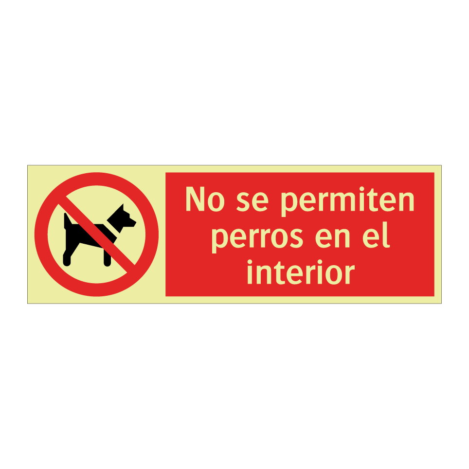 No se permiten perros en el interior
