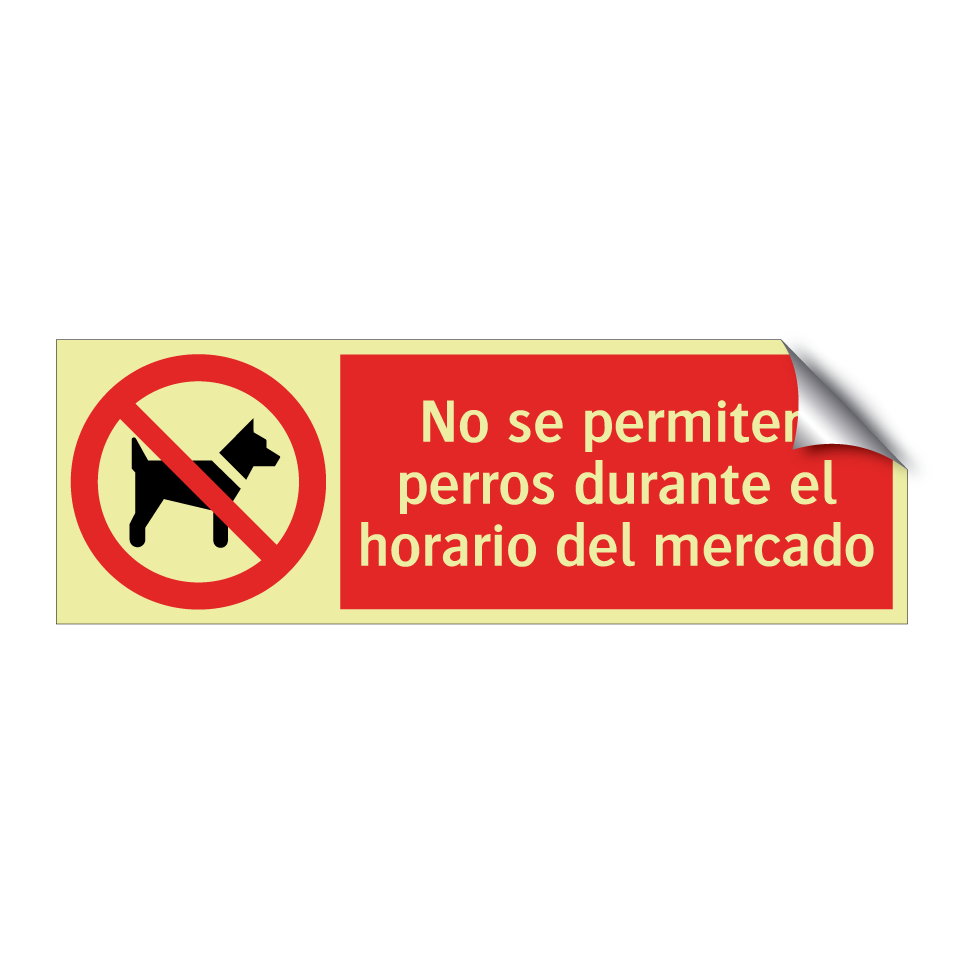 No se permiten perros durante el horario del mercado