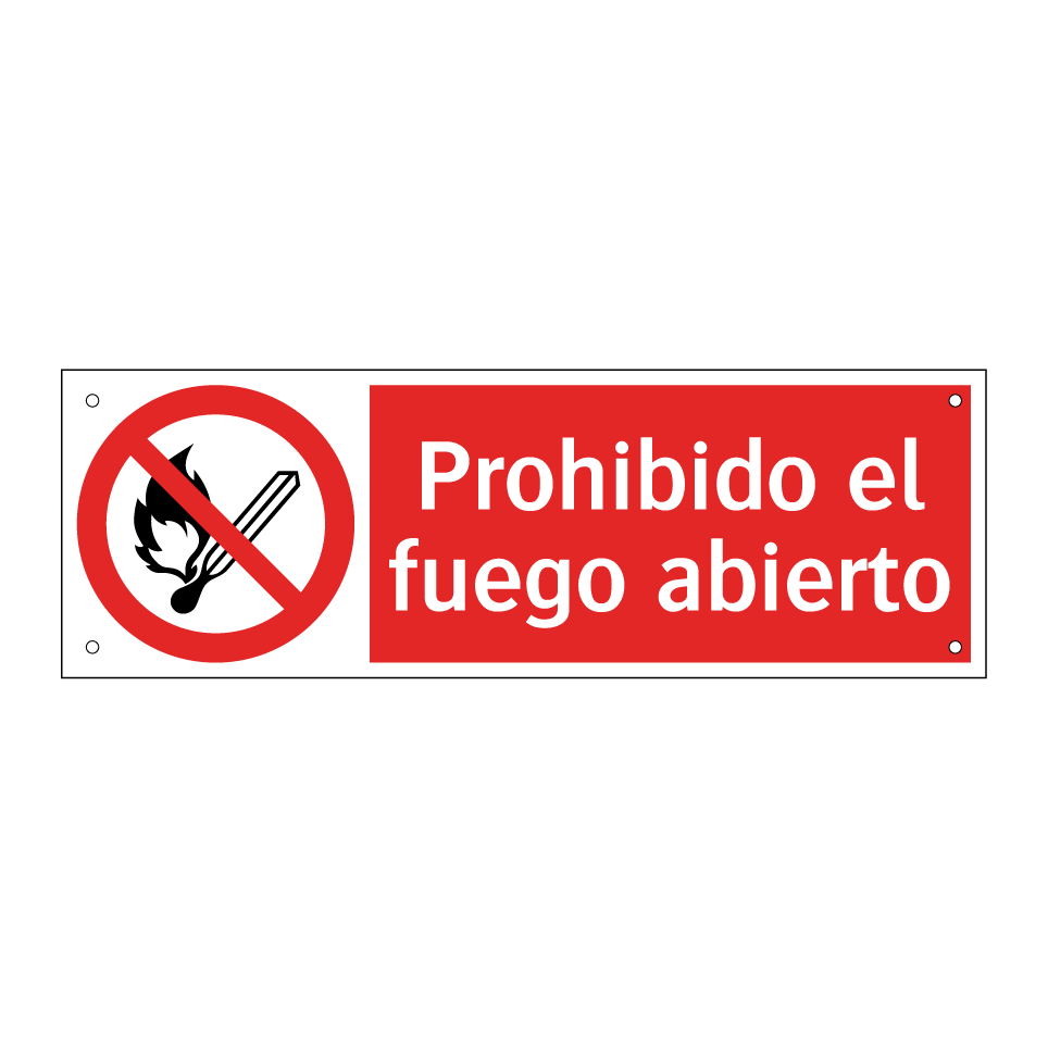 Prohibido el fuego abierto